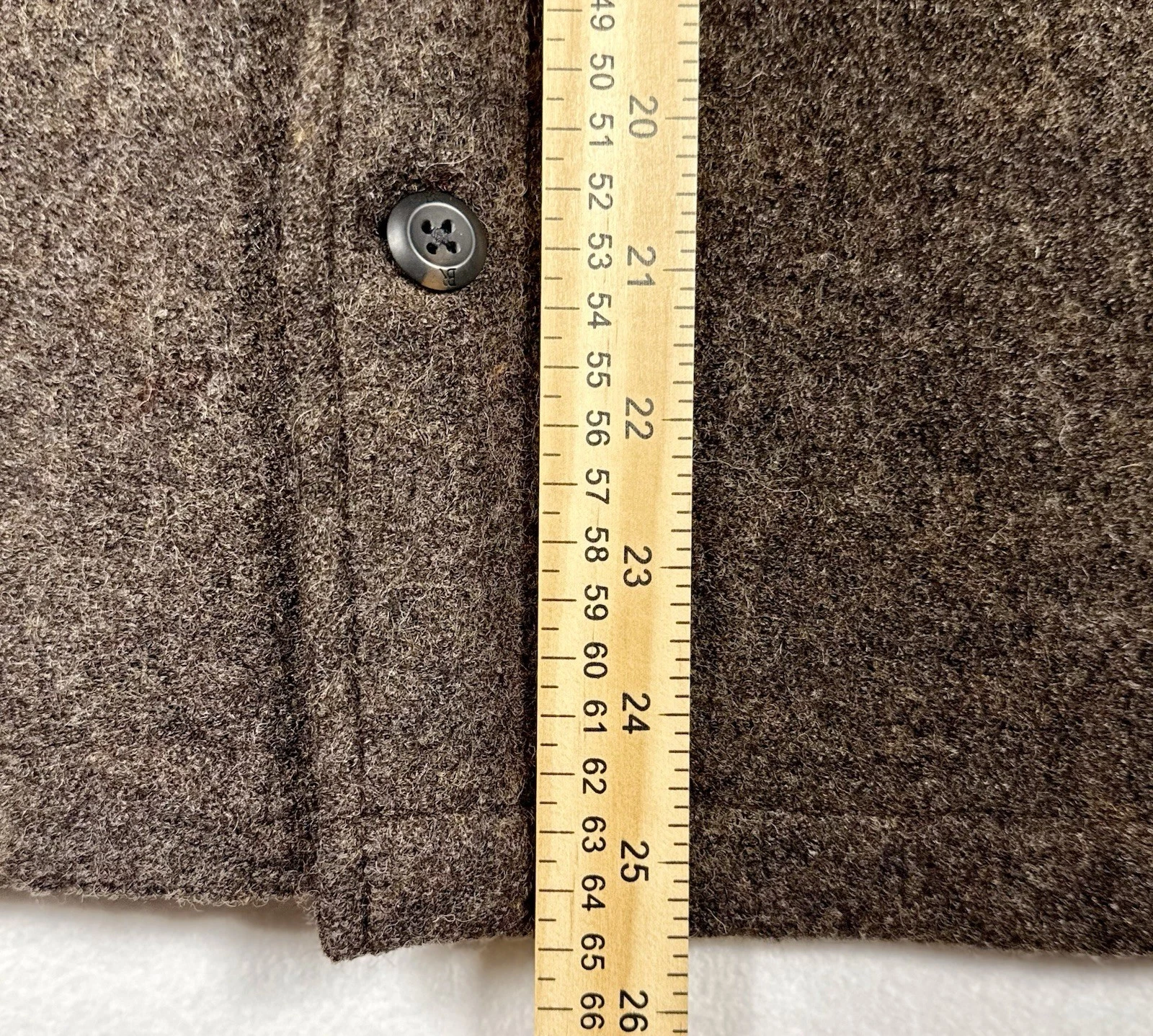 Banana Republic Men’s Boucle Shirt Jacket Brown Heather Wool Blend Button XXL image 10