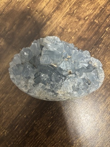 Celestite Natural Geode Crystal Cluster Specimen - Picture 2 of 6
