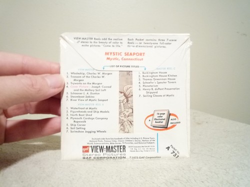 GAF ~ VIEW-MASTER ~ MYSTIC SEAPORT ~ CONNECTICUT ~ 3 REEL SET ~ 1975 ~ SEALED! - Picture 2 of 2