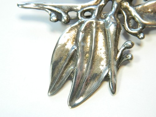 3,25 Zoll Lange Vintage signierte Mings Sterling Paradiesvogel Anstecknadel Brosche Honolulu - Bild 2 von 6