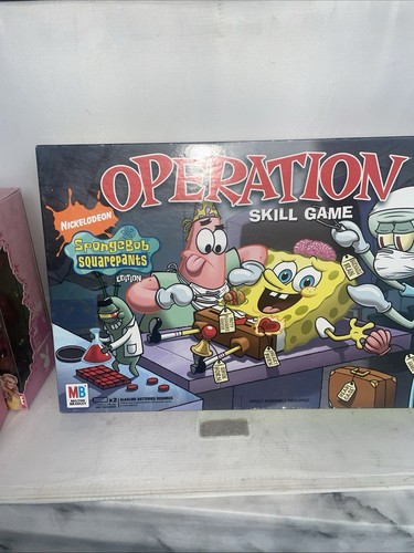 RARE MB GAMES Spongebob Squarepants Operation Skill Game 2007 Complete & TESTED - Picture 13 of 24