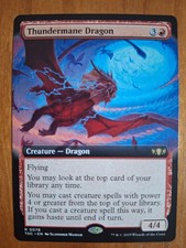 Thundermane Dragon TDC 078 Rare Ext. Art Tarkir Dragonstorm Commander NM MTG