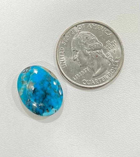 Kingman Turquoise Oval Cabochon Gemstone Natural Kingman Turquoise 10.50CT G0=58 - Picture 3 of 5