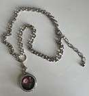 Origami Owl 4 Trinket Locket Silver Necklace Pendant Mom Family Heart Flower