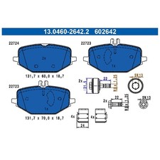 Satz Bremsbeläge Bremsklötze hinten für Mercedes G-Klasse W463 GLE C167 | 472