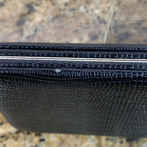 Cartera sin asas Hard Rock Couture negra imitación cuero piel de serpiente RARA DIFÍCIL DE ENCONTRAR - Imagen 13 de 19