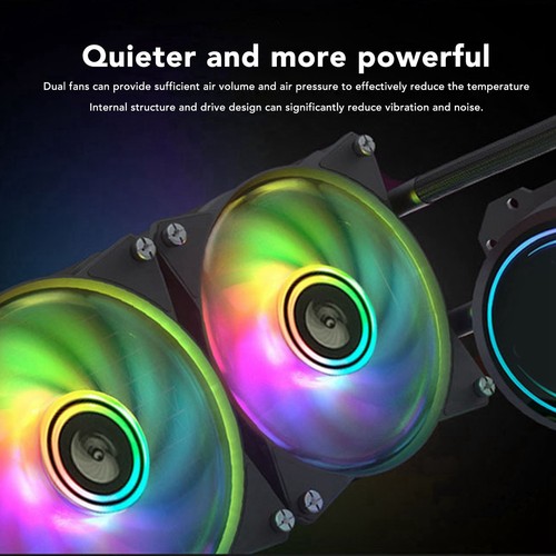240mm CPU Cooler Dual 120mm PWM Fan ARGB Sync Adjustable For LGA2066 2011 115 FY - Afbeelding 15 van 30