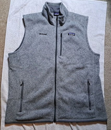 Patagonia Men's Better Sweater Fleece Vest Gray XXL Newmark Company Logo - Picture 1 of 9