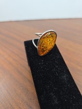Baltic Amber Faux 925 Acid Tested Ring size: Adjustable Starts Sz 7 251112-2