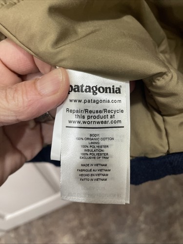 Men’s Patagonia Fleece Quilted Lined Button Up Jacket Size Medium - Picture 10 of 17