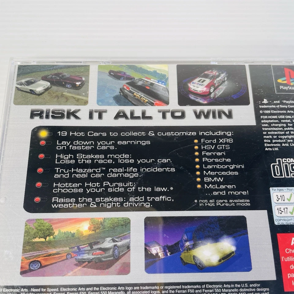 Need For Speed High Stakes Sony PlayStation 1 PS1 PAL Video Game With Manual - Bild 3 von 4