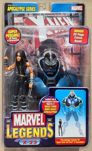 2005 Marvel Legends X-23 Black Figure & Comic ToyBiz Apocalypse Series Near Mint - Picture 1 of 6