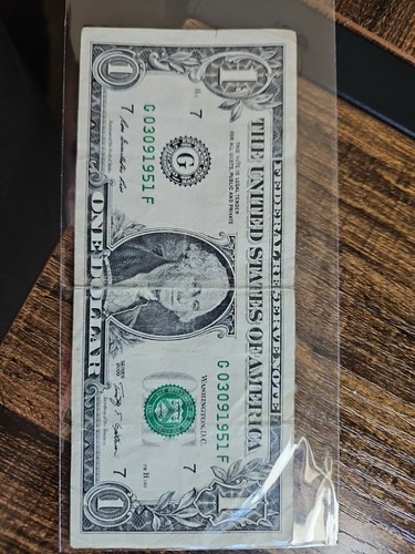 03/09/1951 birthday note dollar bill - Picture 1 of 2