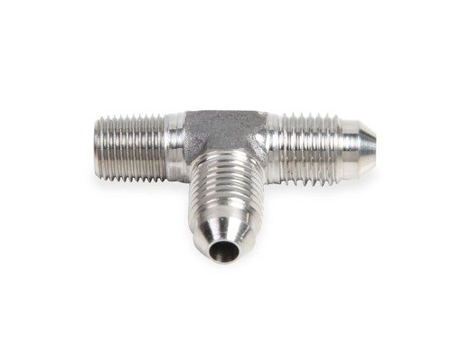 Earl's SS982606ERL Male AN -6 Tee to 1/4 in. NPT on Run - Stainless Steel