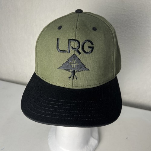 LRG Mütze SnapBack Cap grün geliftet Forschungsgruppe Einheitsgröße gesticktes Baumlogo