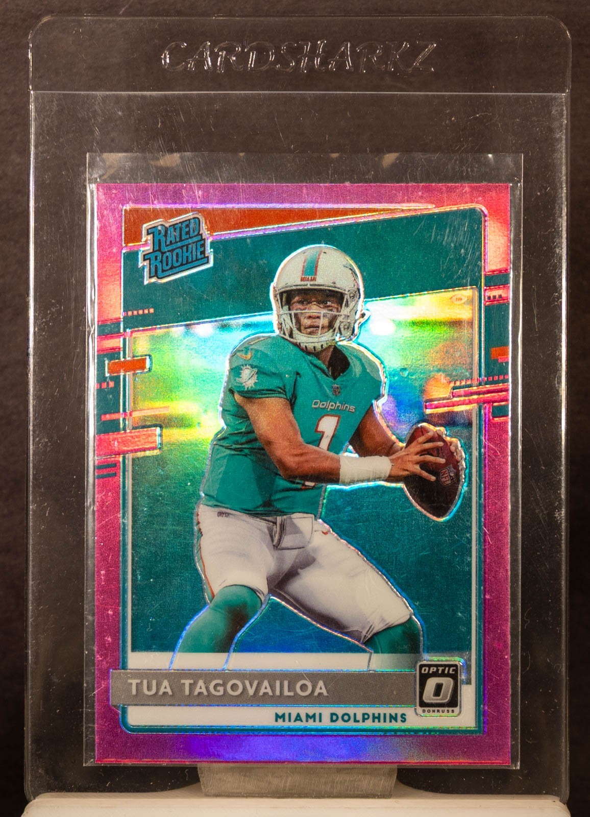 Tua Tagovailoa 2020 Panini Donruss Optic 152 Pink Prizm Rated Rookie RC