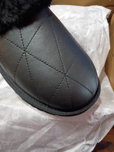 Women's Ugg Cluggette Pearlized Full Leather Slipper Sz 10.0 Black New 🎁 - Picture 6 of 6