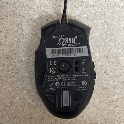 Rare Razer Naga Hex Wraith Red Laser Gaming Mouse RZ01-0075 MMO MOBA Perfect Con - Bild 8 von 10