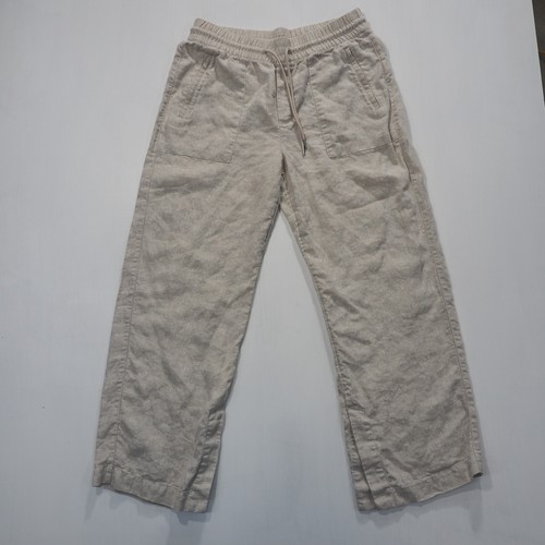 Athleta Hose Damen Medium hellbraun Retreat Leinen weites Bein Kordelzug Boho Lagenlook - Bild 12 von 12