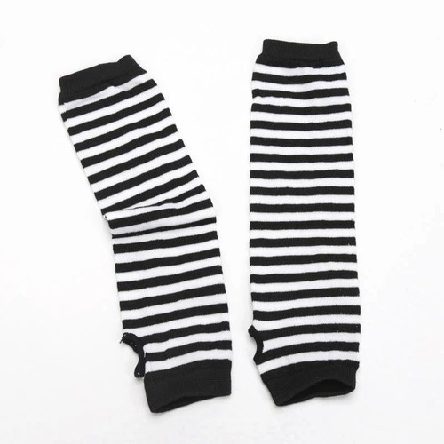 Schwarz weiß Gothic Punk Anime dünne weiche Handschuhe Jk Mädchen Fäustlinge Oversleeve Mann W - Bild 6 von 34