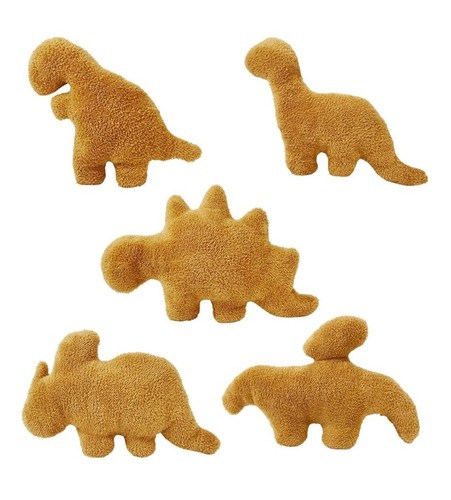 5-Pack Dinosaur Nugget Plush Toys Stuffed Animals Kids Birthday Gift Cute Brown - Picture 1 of 7