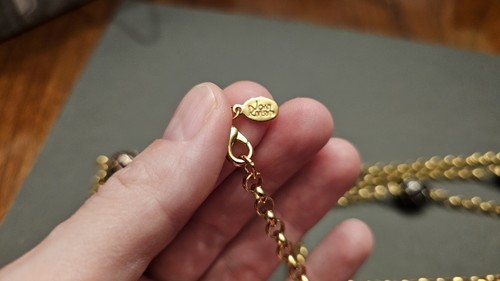 Collana Joan Rivers smalto multicolore Faberge uovo tono oro 47" - Foto 5 di 13