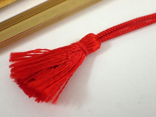 Bolígrafo Scripto Lady de colección borla roja y caja de lámina dorada retro NECESITA RECARGAR TINTA - Imagen 10 de 10