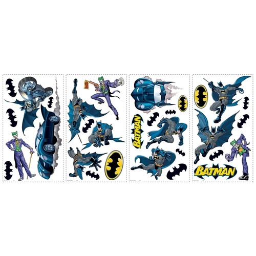 Pegatinas de pared BATMAN Gotham Guardian 31 calcomanías DC COMICS Batimóvil superhéroe - Imagen 2 de 2