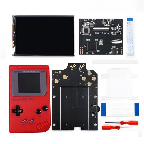 Newest V5 Pro OSD Menu Full Size RIPS Backlight LCD Mod+Pre-cut Case For GB DMG - Picture 29 of 42