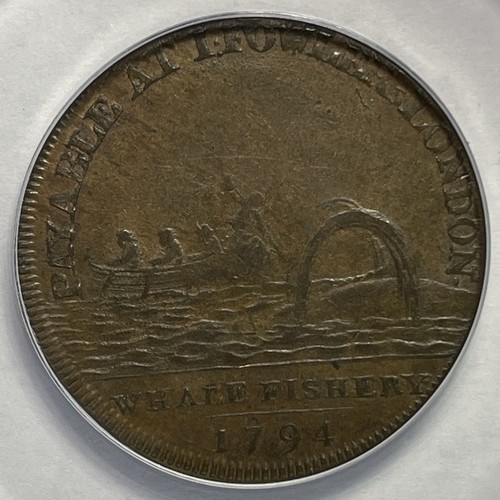 1794 Middlesex-Fowler's Neptune DH-306 Conder Token ANACS VF-35 Coin #12638T - Picture 4 of 4