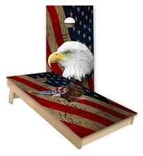 United States Flag We the People Cornhole Decal Cornhole Vinyl Wrap Set