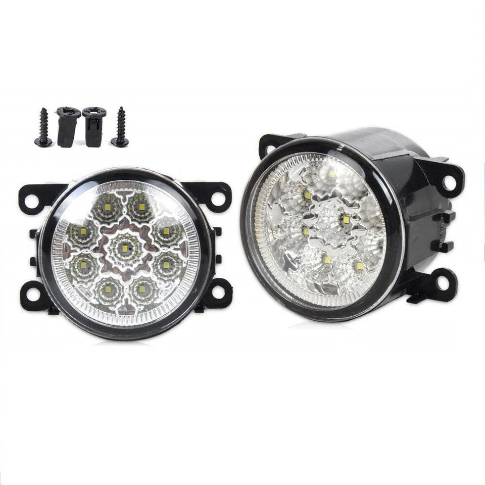 Fari Fendinebbia Led Bianchi 9 Per Mitsubishi L200 Triton Pickup 06-15 2X Nuovo - Immagine 2 di 4