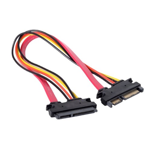 20PCS 15+7 Pin SATA HDD Extension Cable Data+Power Male to Female, 19" / 50cm - Picture 9 of 10
