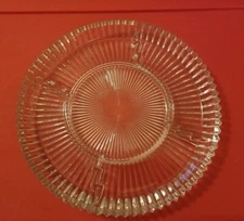 Large 13" Divided Serving Dish/Glass Platter 13"  Snacks Veggie Candy Starburst