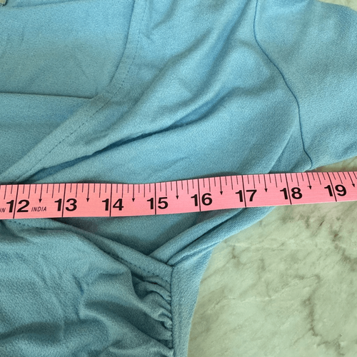 Nordstrom Rack Everyday Faux Wrap Dress Women's Slate Blue stretch Size Large - Bild 6 von 9