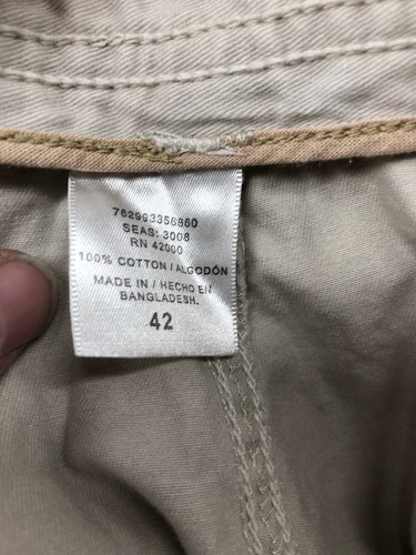 Islander Khaki Cargo Shorts Mens Size 42 Mid Rise - Picture 11 of 12