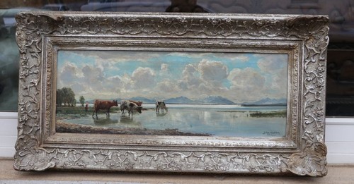 Josef Rolf Knobloch (1891-1964) - Kuhweide am Chiemsee Bayern - Wolken - Gemälde - Bild 1 von 12