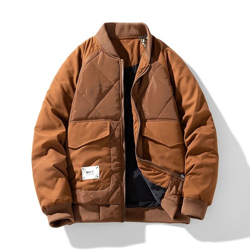 Winter Jacket Men Autumn Coats Fashion Casual Warm Cargo Bomber Jackets New - Picture 3 of 15