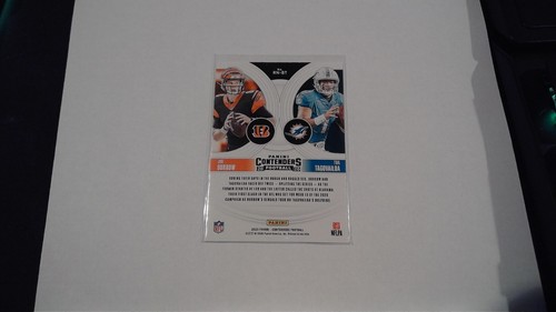 2020 Panini Contenders - Round Numbers #RN-BT Joe Burrow, Tua Tagovailoa (RC) - Picture 2 of 2