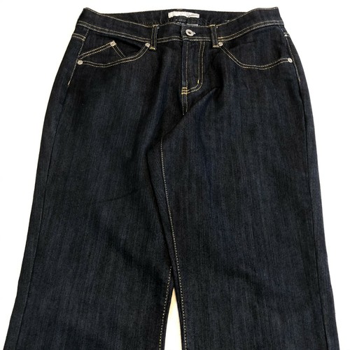 Chico's Platinum Jeans Dark Wash Mid Rise Straight Fit Size 0.5 Reg (US Size 6) - Picture 2 of 11