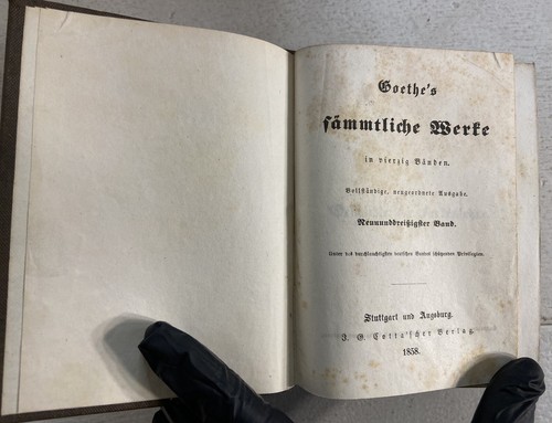 Antique Goethe's Werke by Johann Wolfgang von Goethe (1853-1858, 40 Volumes) - Picture 23 of 24