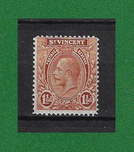 S341, St. Vincent 1932, KGV 1½d., Wmk Multi Crown & Script CA, SG#132b, MH - Picture 1 of 2
