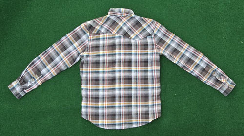 Volcom Men's Small Plaid Skate Stone Metal Snaps Grunge Logo Plaid Flannel Shirt - Picture 11 of 11