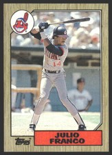 Julio Franco #160 1987 Topps Cleveland Indians