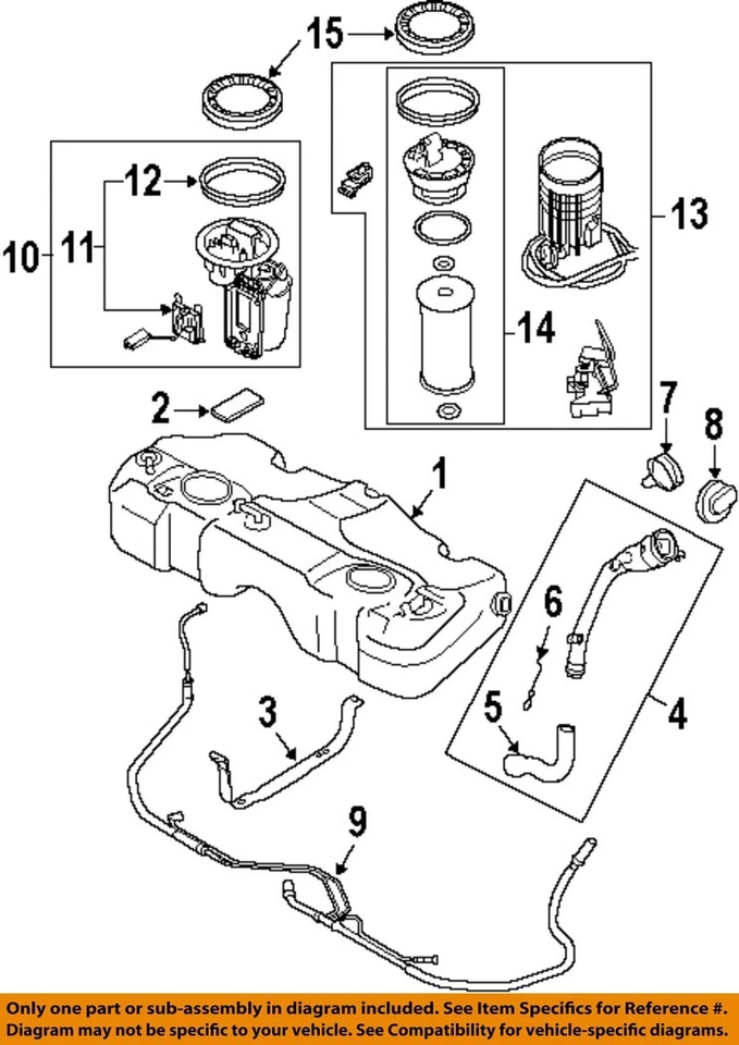 Used Fuel Pump fits: 2012 Mini COOPER Pump Assembly 1.6L HT w/o turbo Grade A Foto 3 de 4