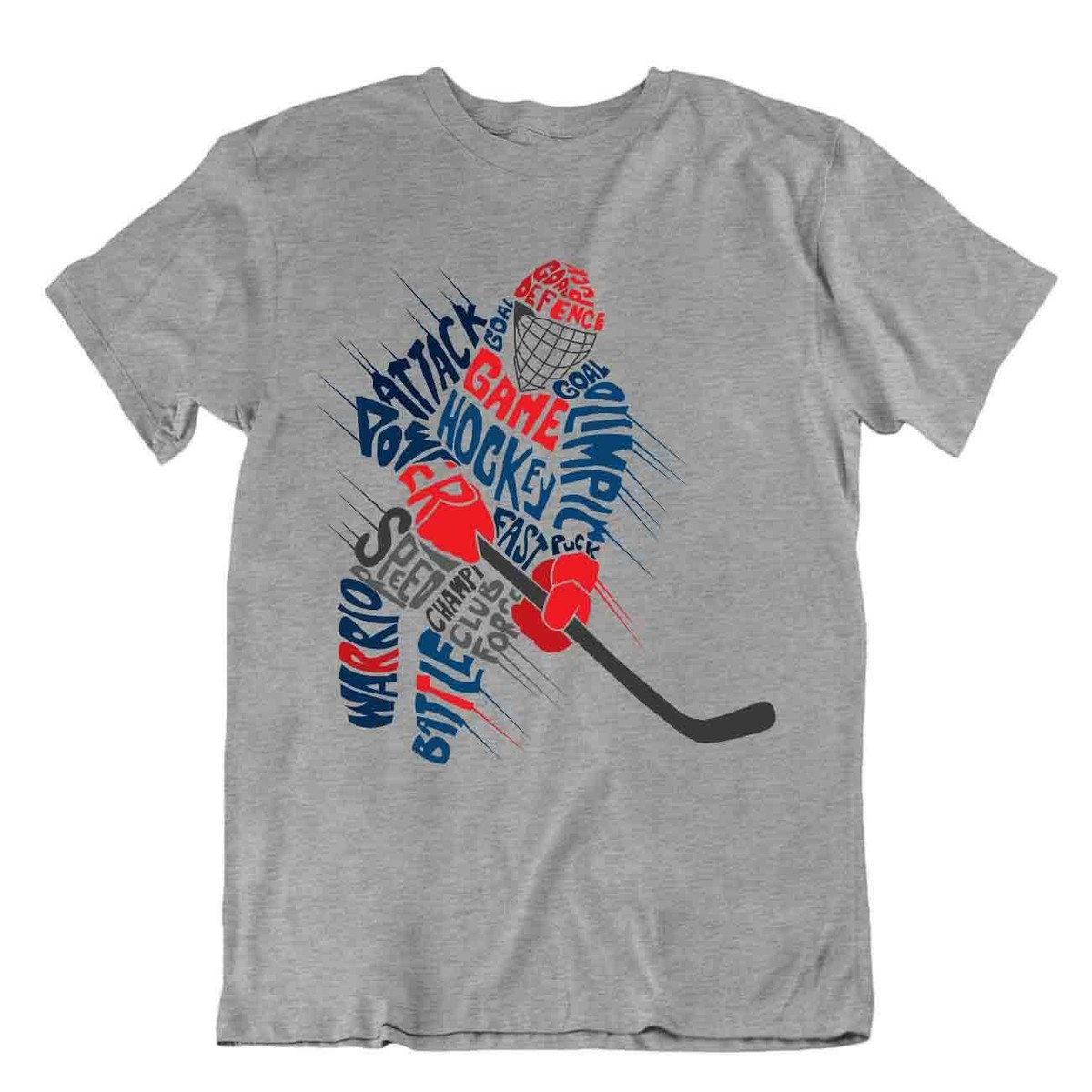 Hockey Sport T-Shirt Tee Gift Cool Vintage Cute Funny Happy Skates Goal  Winner - Main Image