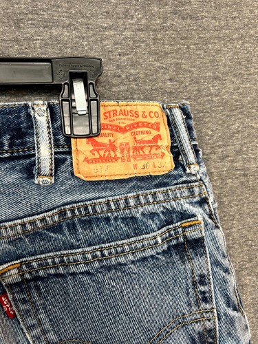 Vintage Levi's 517 Bootcut Jeans Mens 36 X 32 Blue Denim Cotton Mid-Rise Zip Fly - Picture 8 of 11