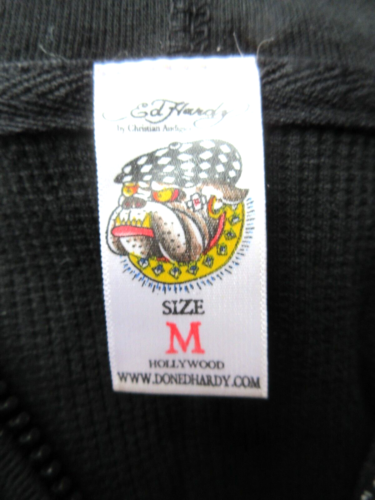ED HARDY SIZE M LOVE KILLS SLOWLY HOODIE NWD ELABORATE RHINESTONES FRONT & BACK - Picture 6 of 8