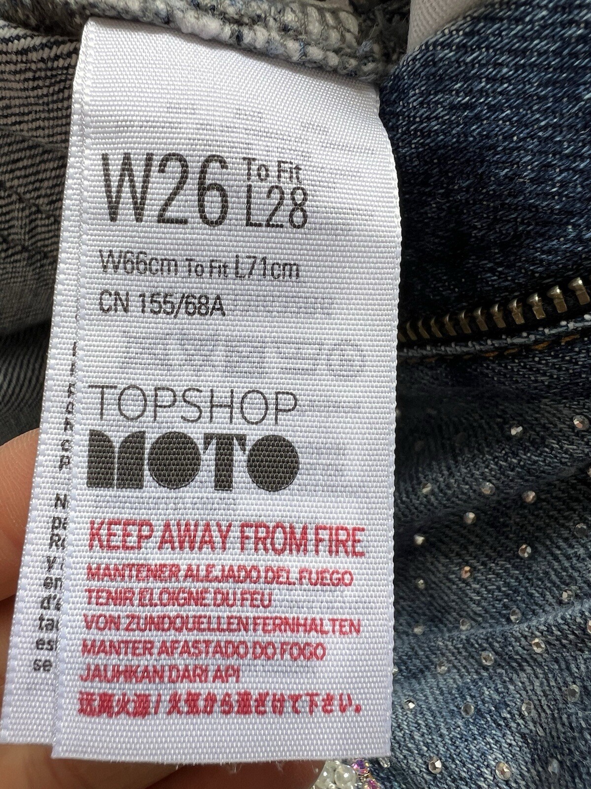 Topshop Moto petite embellished jeans w26 BNWT image 5