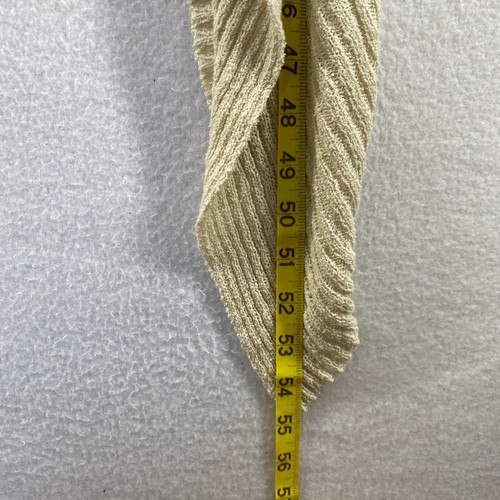 FREE PEOPLE FP BEACH Cardigan XS Carly Ribbed Striped Draped Duster Beige NEW - Picture 14 of 15